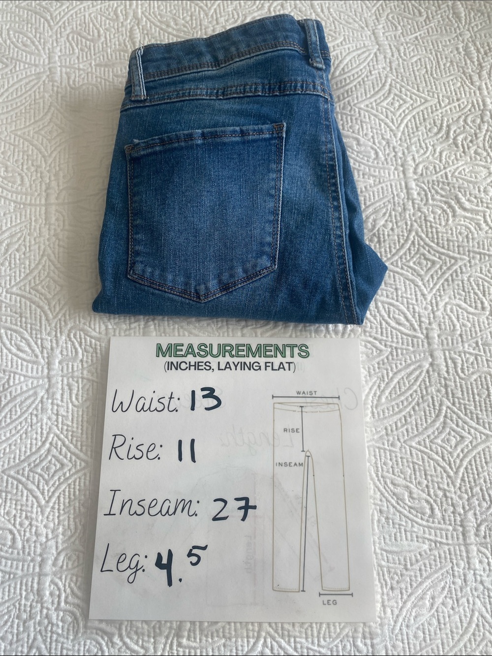 Dip Demim Slim High-Rise Women's Jeans in Medium Blue Sz 6 - Picture 12 of 13